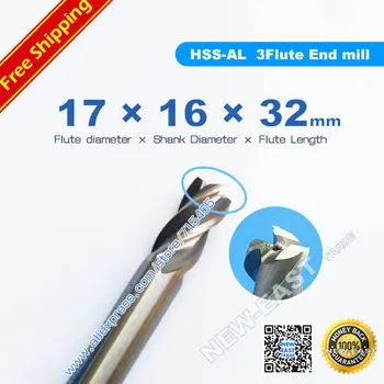 

New 5pcs 3flute HSS-AL dia 16mm endmill milling cutter machine tool CNC lathe tool 3F*17*16*32*92mm 17x16x32x92mm