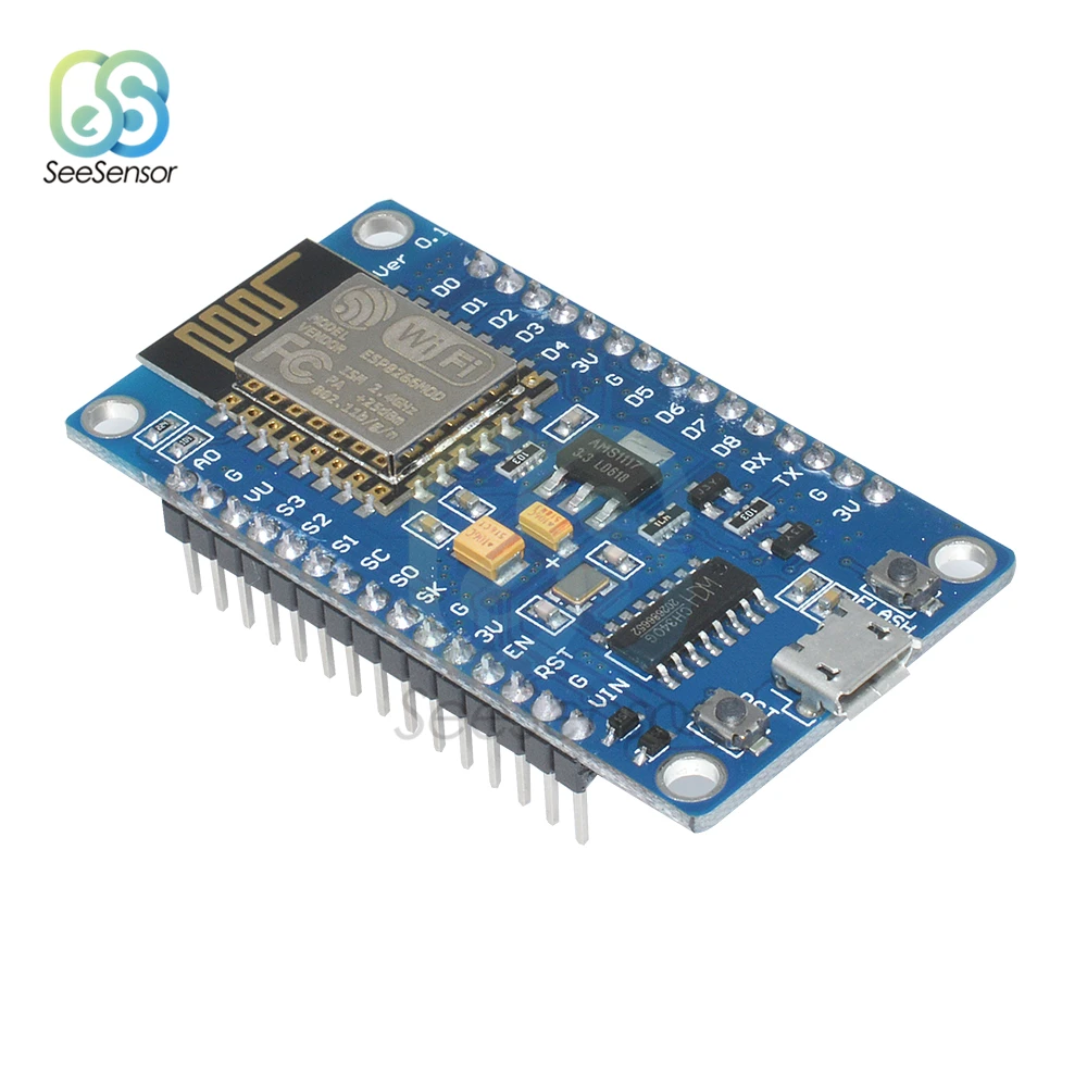 Беспроводной модуль NodeMcu V3 4 м байт wifi Интернет вещей макетная плата на основе ESP8266 ESP-12E Micro USB Repalce CP2102