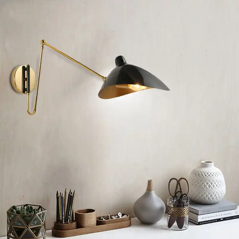 Retro Loft Vintage Wall Lamp Adjust Arm Iron Lighting Fixture