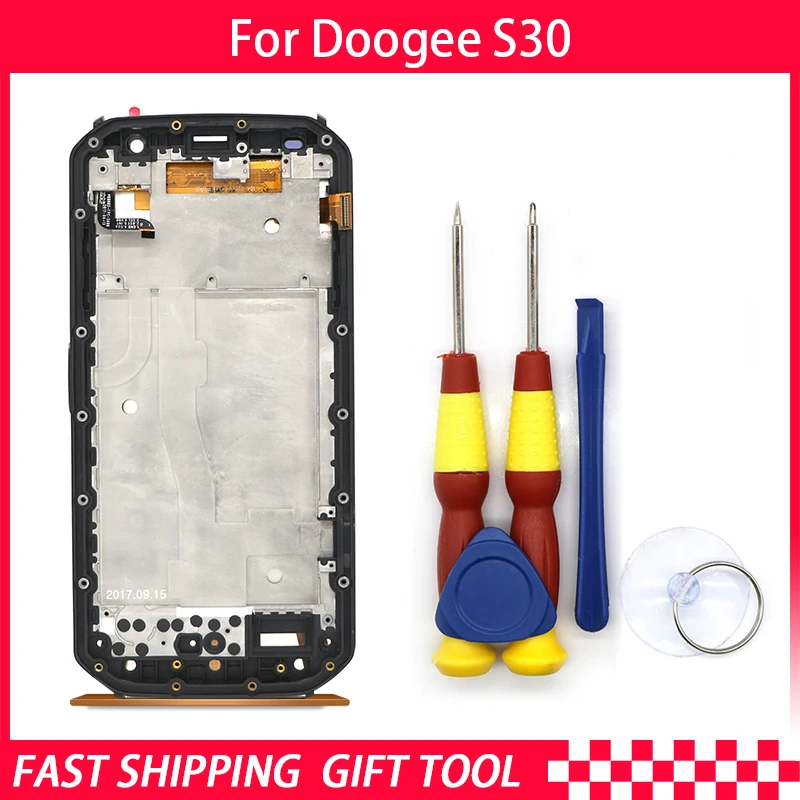 

New original For DOOGEE S30 Touch Screen LCD Display Digitizer Assembly With Frame Replacement Parts+Tool