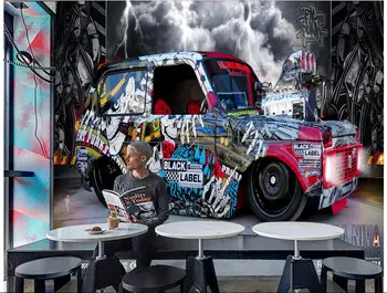 

Custom photo 3d wallpaper Non-woven mural picture wall sticker Graffiti car bar painting 3d wall room murals wallpaper