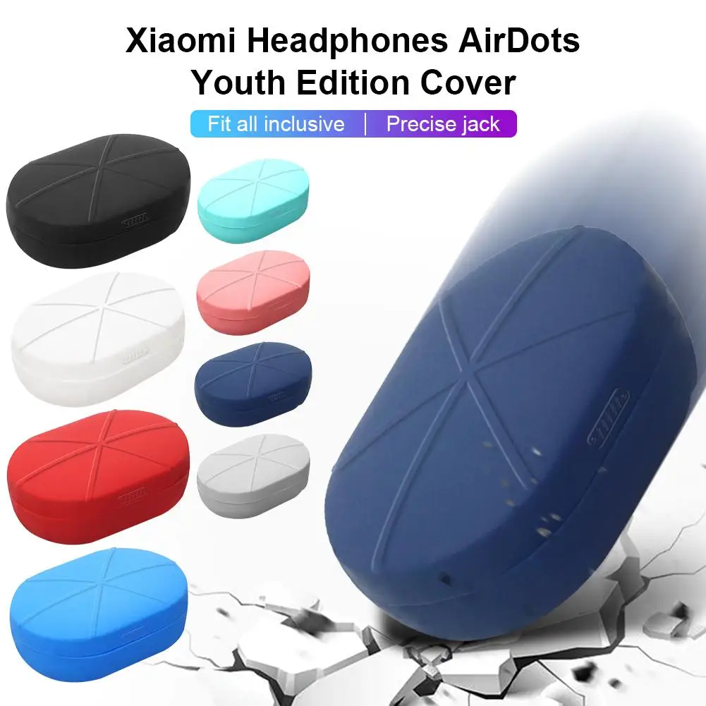 

New Silicone Case Protective Cover For Redmi AirDots Xiaomi AirDots Youth Edition True Wireless Bluetooth Earphones Shockproof