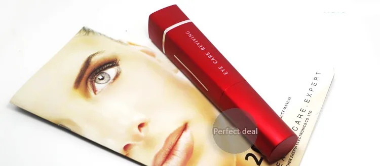 Alívio da Fadiga Bolsa do Enrugamento do Olho Ultrasonic Galvânica Ionic Aquecimento Preto Círculos Inchaço Tratamento 3d Rolo Massageador Máquina 5 Utensílios de cuidado facial