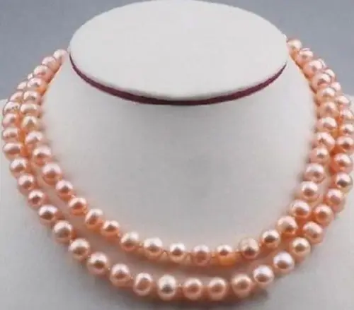 

Hot sale new Style >>>>>8-9mm Pink Akoya Cultured Pearl Necklace 32