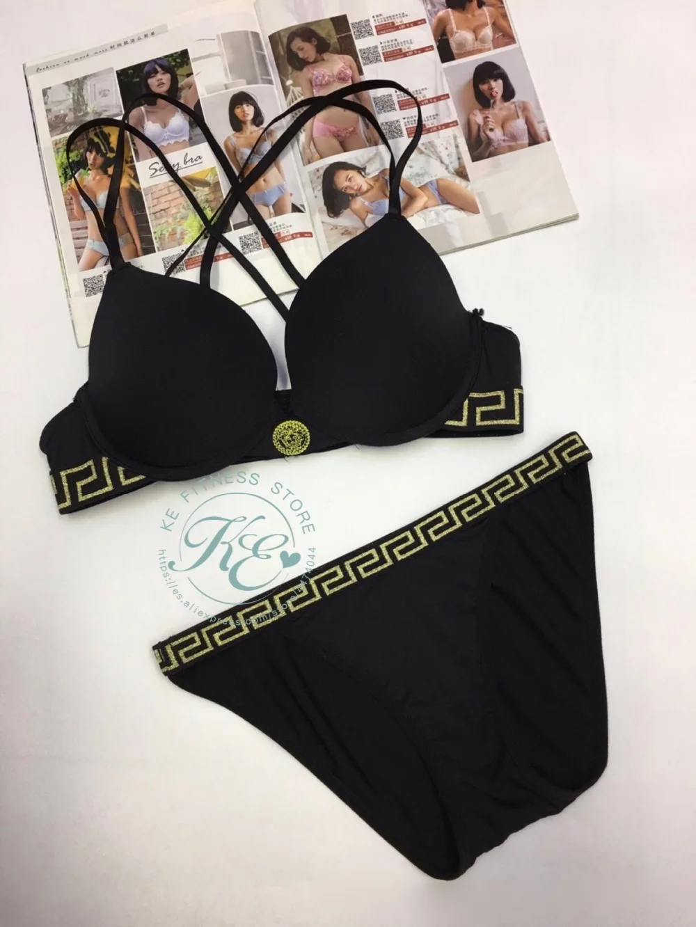 KE conjunto de ropa подкладке para mujer con sujerador y Брага Мода moda femenino Спорт Фитнес нижнее белье женщина yoga Фитнес