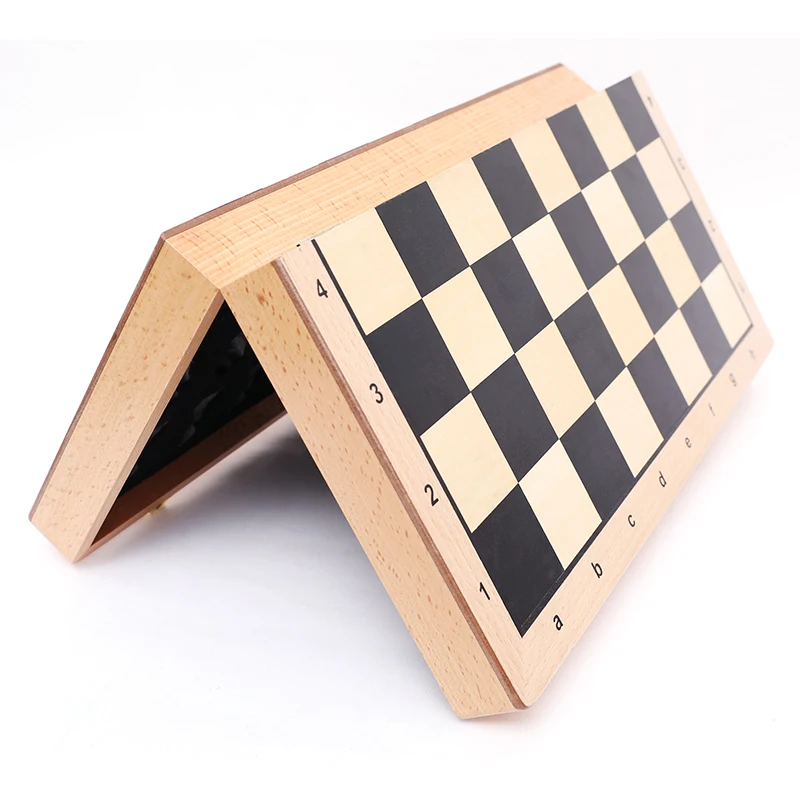 New Top Grade Wooden Folding Large Chess Set Handwork Solid Wood Pieces Birch Chessboard Children Entertainment Gift Board Games