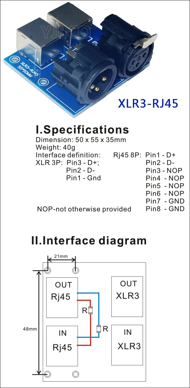 XLR3-RJ45