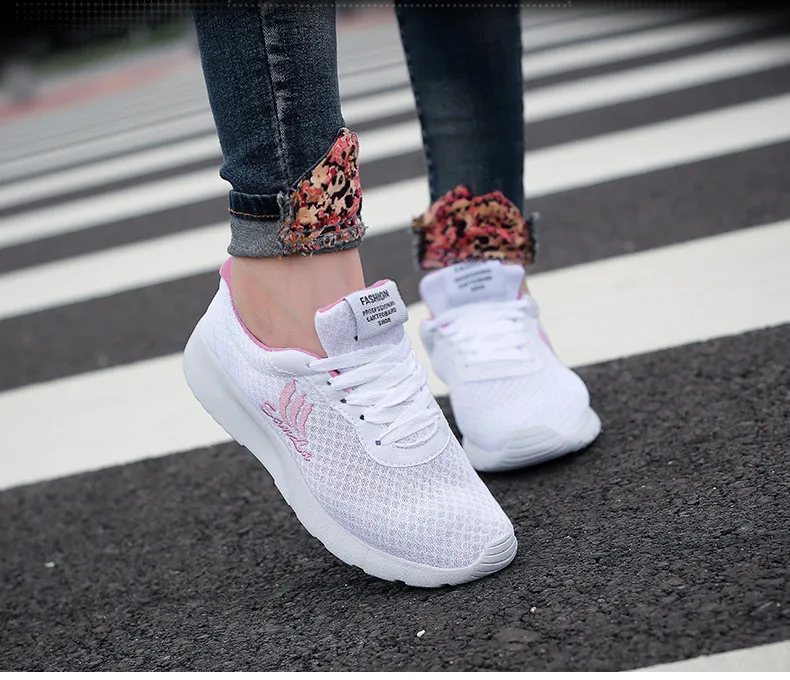 CAGILKZEL 2019 Summer Sneakers Women Shoes Breathable Mesh Shoes Woman Lace-up Tenis Feminino Walking Shoes For Zapatillas Mujer (13)