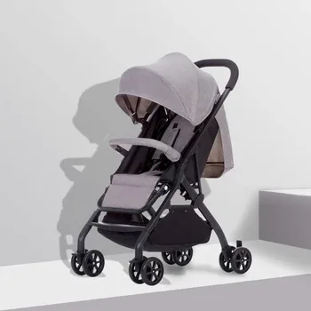Baby stroller can sit reclining ultra light portable shock absorption folding baby umbrella newborn child child trolley aluminium alloy tires baby stroller high landscape light portable folding newborn children simple baby child umbrella stroller