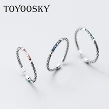 Ретро 925 пробы Серебряное Кольцо женское винтажное тайское модное серебро регулируемое кольцо на палец со змеиным кристаллом