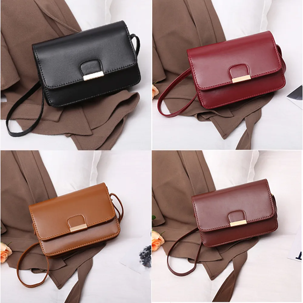 Simple Small Square Bag Women's Designer Handbag High-quality PU Leather Chain Mobile Phone Shoulder bags