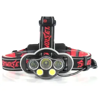 

SKYWOLFEYE 8000 LM 8 Modes LED USB Multifunction Rechargerable Headtorch Headlamp Headlight for Biking Search Rescue Outdoor