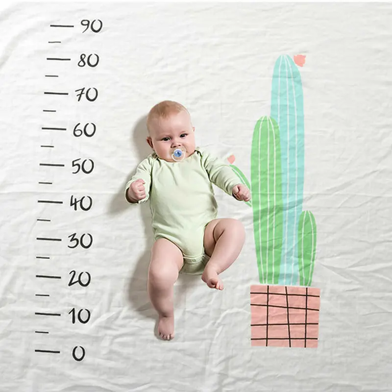 Baby Blanket Newborn Swaddle Stroller Bedding Wrap Photo Background Monthly Growth Milestone Number Photography Props Outfits (11)
