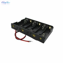 50Pcs 6xAA Battery Case Holder Socket Wire Junction Boxes With 15cm Wires