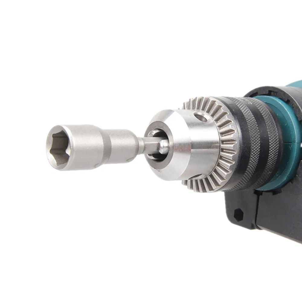 Metric Socket Magnetic Nut Driver Set Adapter Drill Bit Hex Shank