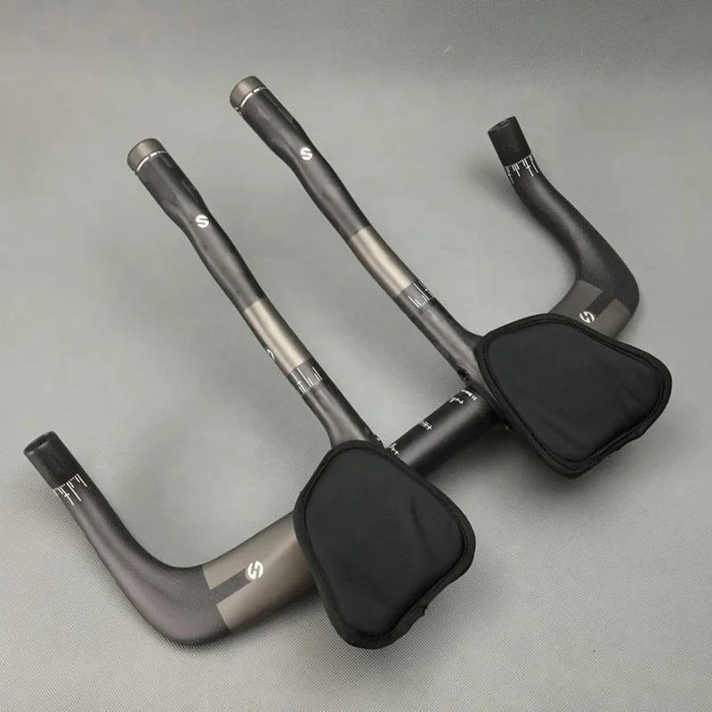 TOSEEK Full carbon rest bar + TT style handlebar set road bike mtb 31.8