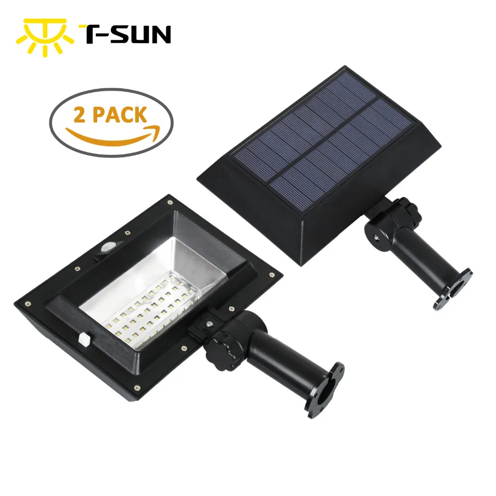 T SUNRISE 2PACK Solar Gutter lights Outdoor Lighting ...