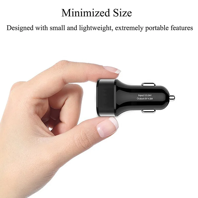 Fimilef 4.8A المزدوج USB سريعة شاحن آيفون 8 سامسونج S9 البسيطة QC 3.0 اللوحي سيارة-شاحن هاتف محمول محول السفر شواحن Fimilef 4.8A المزدوج USB سريعة شاحن آيفون 8 سامسونج S9 البسيطة QC 3.0 اللوحي سيارة-شاحن هاتف محمول محول السفر شواحن