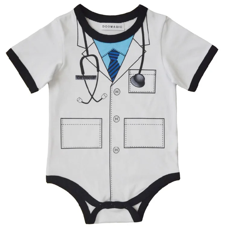 Детский hooyi для мальчиков Боди сотрудник медицинская форма смокинг комбинезоны наивысшего качества Одежда для новорожденных комбинезон хлопок - Цвет: A16