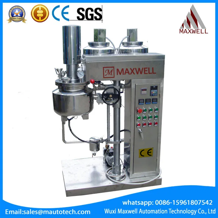 Vacuum homogenizing emulsifying mixer lab 5L 10L for face cream