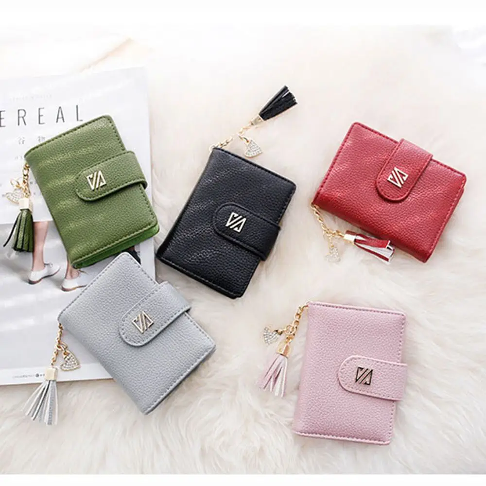 

ISKYBOB Women Card Holders Fashion Tassel hanging Credit Card Wallet Brand Women Business Card Holder 20 Card Slots Pu Leather