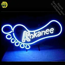 Неоновая вывеска для Kokanee пиво неоновые трубки Винтаж супер яркий знак ручной работы лампы магазина трубки Стекло Неоновая фонарик знак