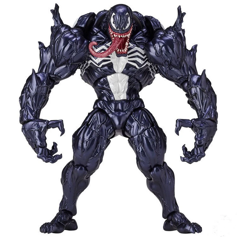 FIGMA Series NO.003 Revoltech Venom No.002 Spiderman No.001 Deadpool With Bracket PVC Action Figure Collection Model Toy 15cm (3)