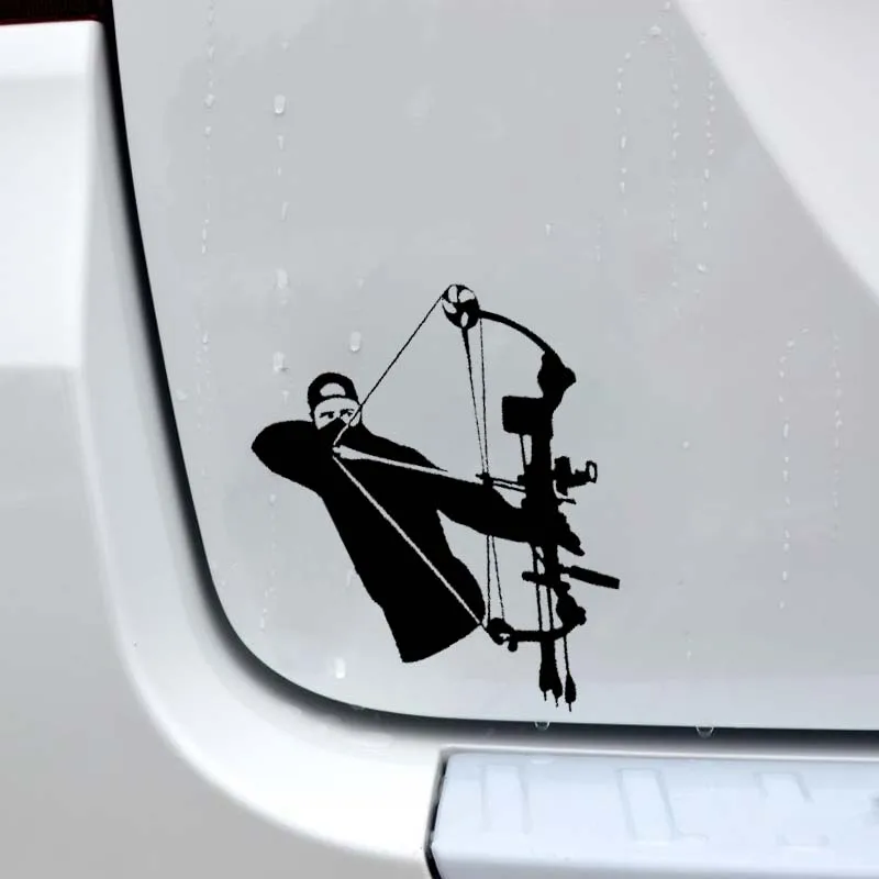 YJZT 11 6 см * 15 Виниловая наклейка Bowhunter Archer лук стрела Охота Автомобильная черная