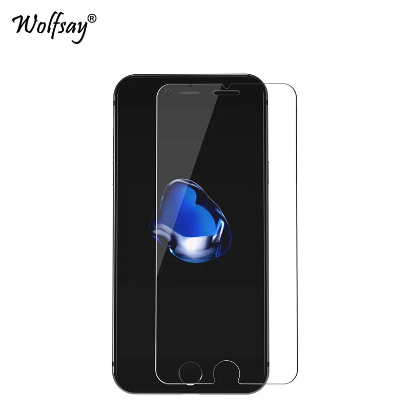 Wolfsay 2PCS Glass For iphone 8 Plus Screen Protector Tempered Glass