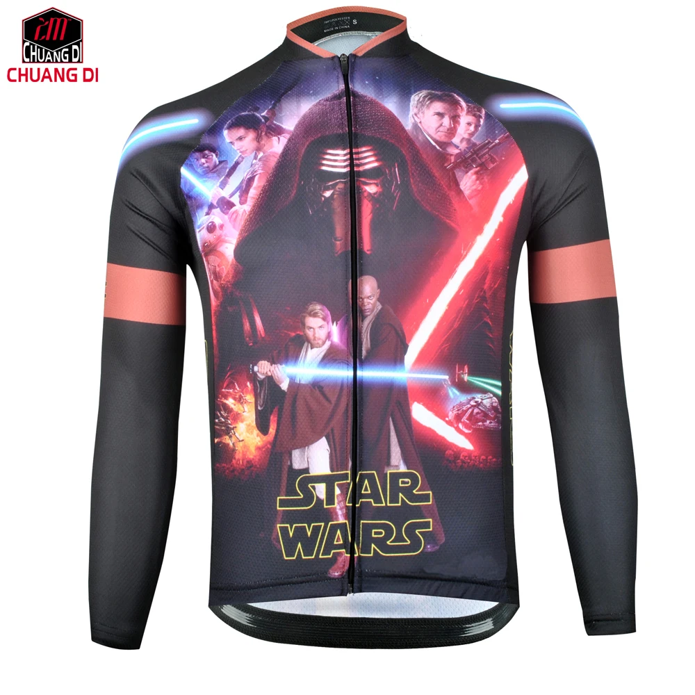 Chuangdi Men Star Wars Cycling Jersey Bike Bicycle Long