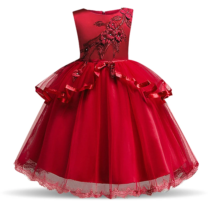 Fancy Baby Girl Flower Dress for Wedding Gown Kids Tulle Dresses Girls ...