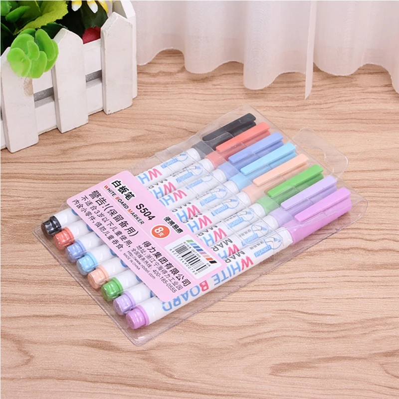 

8 Colors Wipeable Liquid Chalk Glass Window Marker Pen Shop Car Decorating Tool