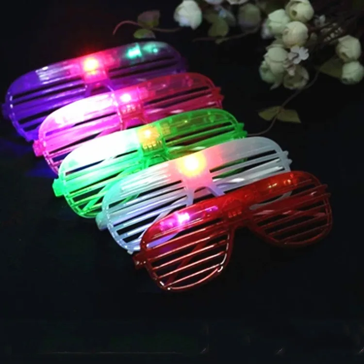 1 шт. жалюзи светящиеся очки Диба вечерние звезды детские светящиеся игрушки многоцветные светящиеся флуоресцентные очки светодиодный Очки с черепом свет