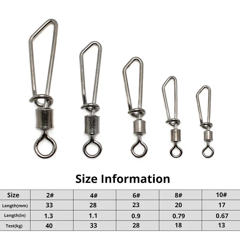 Yuewins 20 шт. Поворотный шарнир из нержавеющей стали для ловли рыбы защелкивающийся разъем рыболовный крючок снасти Аксессуары для морской рыбалки TP286