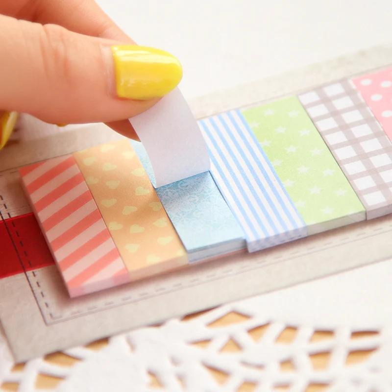 

160 Pages Bright Colorful Lovely Sticker School Supplies Memo Flags Mini Sticky Notes Memo Pad Girls Gifts