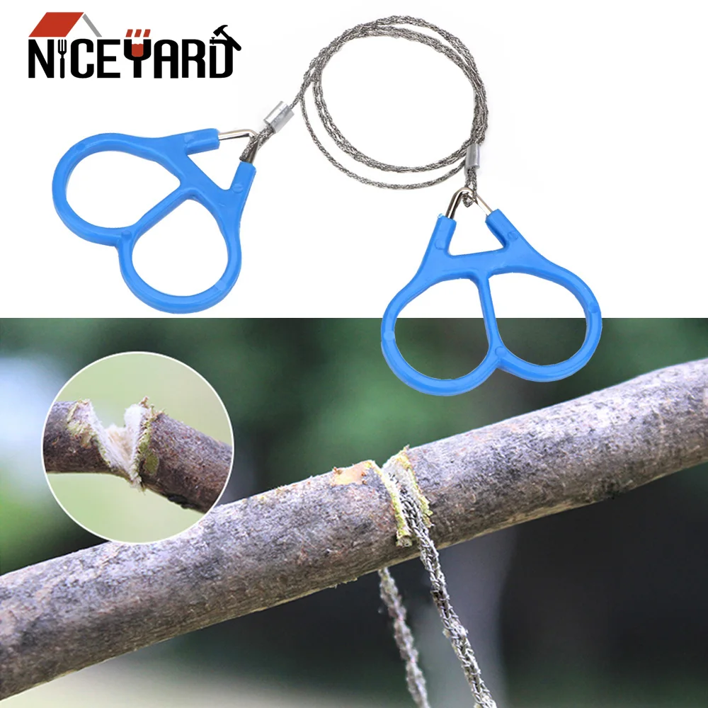 

NICEYARD Emergent Survival Wire Saw Outdoor Hunt Fish hand Tool Stainless Steel Handle for Cutting Fretsaw