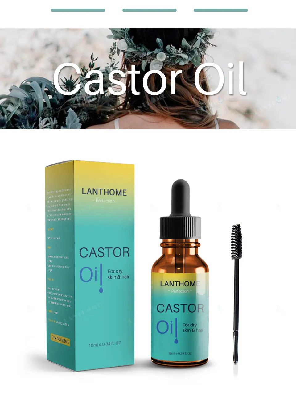 Эфирное масло для волос Чистое касторовое масло ресницы наращивание бровей предотвращает старение кожи касторовая Органическая сыворотка