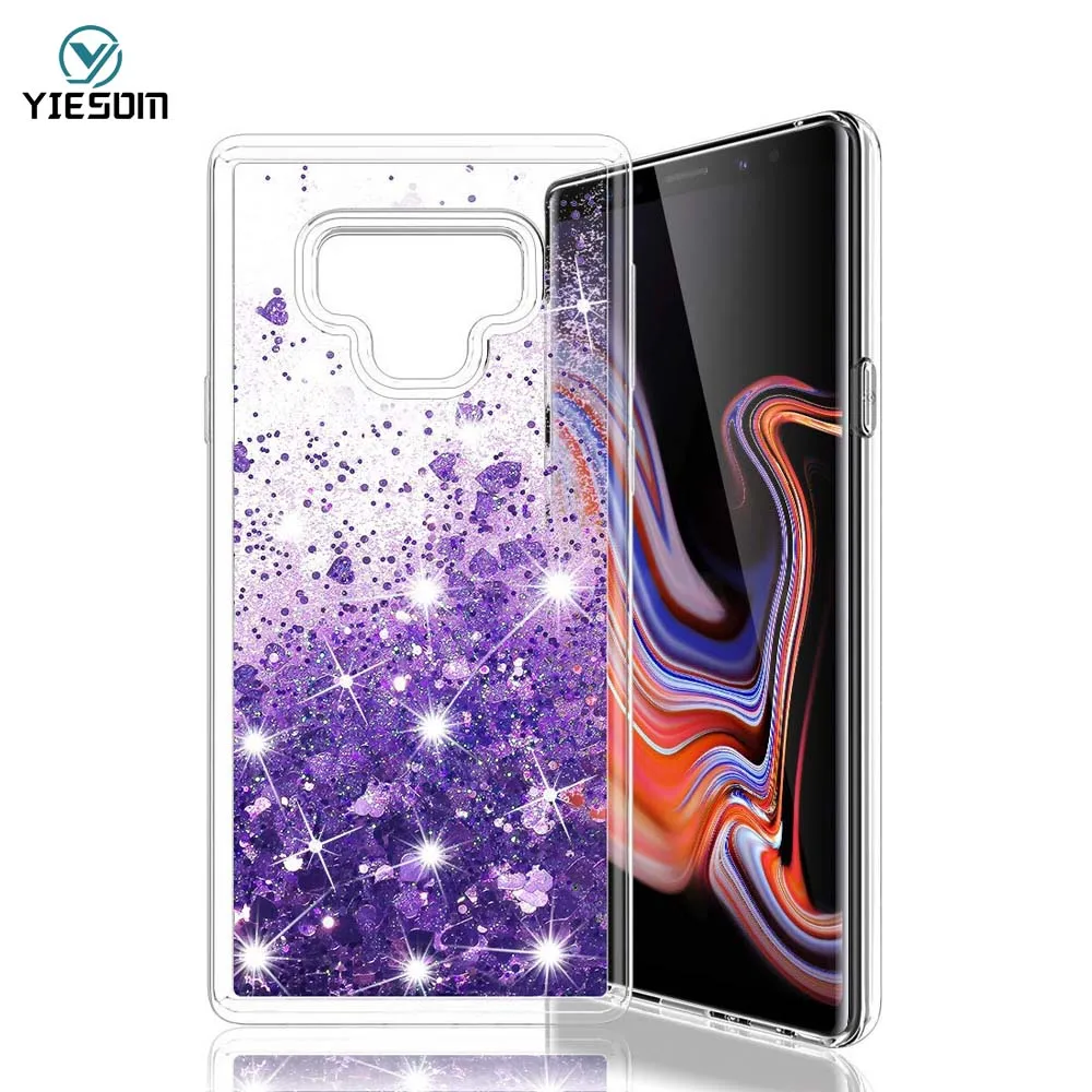 Для SAMSUNG GALAXY Note 9 чехол Роскошный жидкий зыбучий песок Блестящий мягкий TPU для Galaxy 8