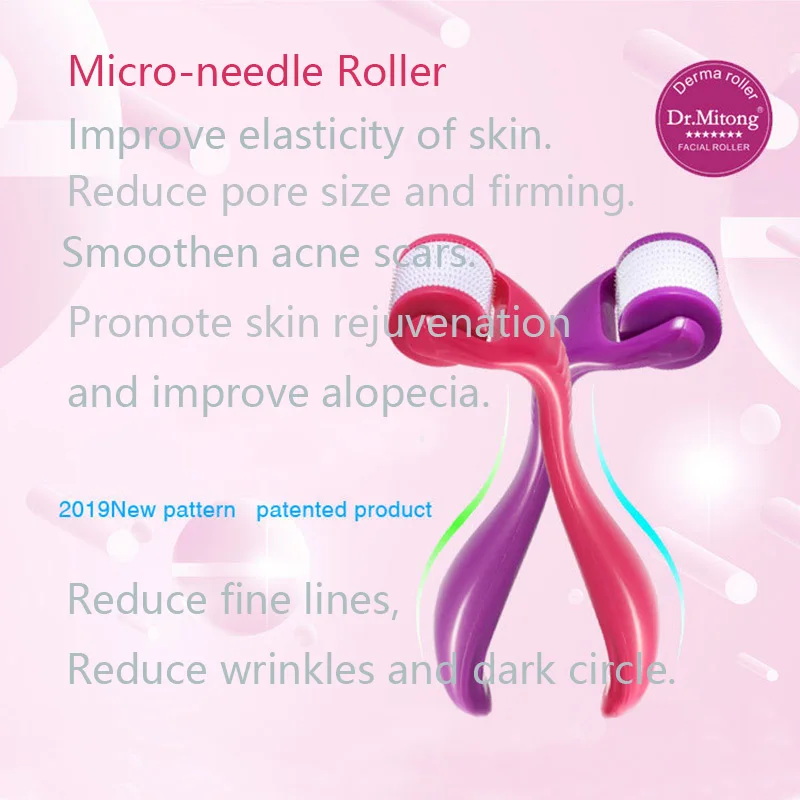 DRS 540 derma roller micro титановые иглы mezoroller ролик с микроиглами для ухода за кожей и