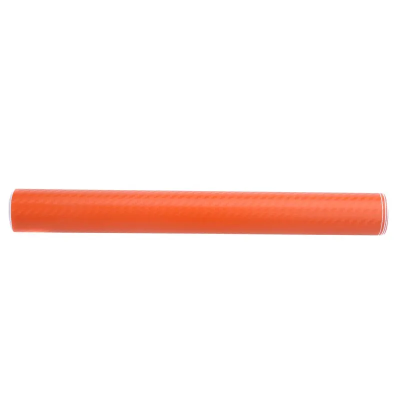 Универсальный 127*30 см 3D углеродное волокно виниловая наклейка пленка для кузова автомобиля/интерьера серый красный черный золотой белый 10 цветов на выбор - Название цвета: Оранжевый