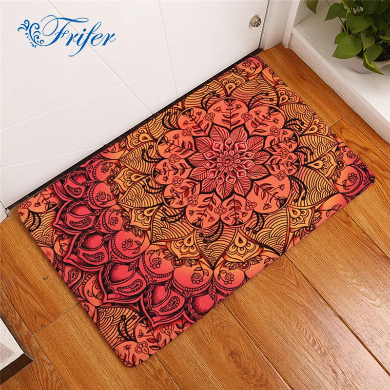 

40x60cm Mandala Door Mat Flower Printed Rug Home Decoration Bathroom Carpet Bath Outdoor Kitchen Toilet Floor Mats Rugs