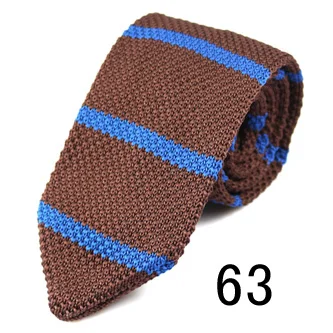Полосатые вязаные галстуки, вязаные галстуки для мужчин и женщин, костюмы, вязанные Галстуки для отдыха, деловые повседневные обтягивающие мужские галстуки - Цвет: 63