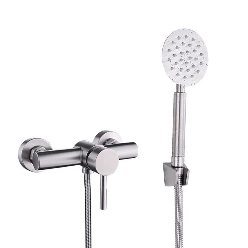 Günstig Wand Montiert Badezimmer Dusche Wasserhahn Edelstahl Badewanne Ventil Dusche Armaturen Einzigen Griff Kalt Und Warmwasser Mischbatterie