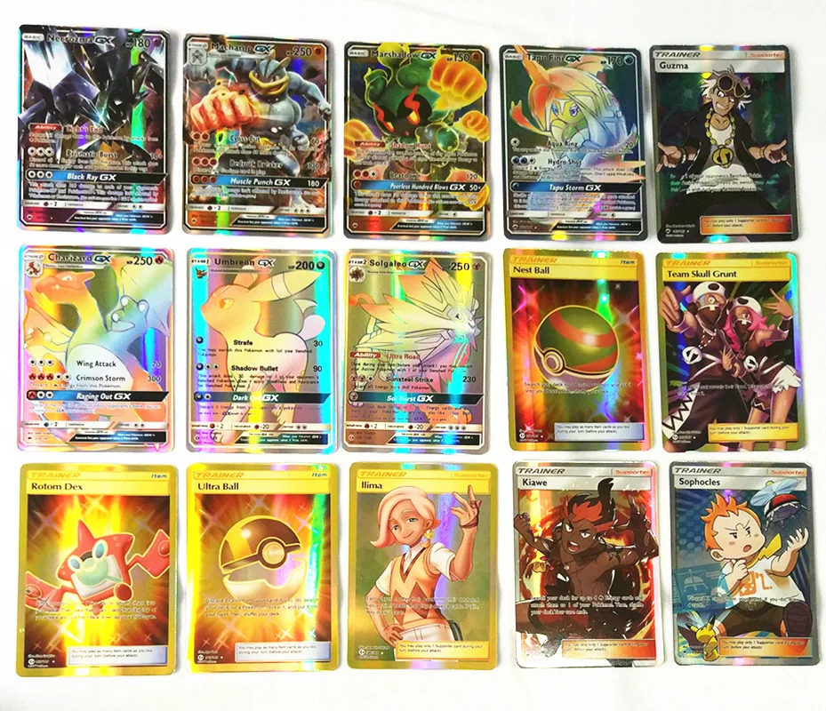 No Repeat 200 Pcs GX for carte cards GX Shining Game Battle Carte Card Game For Children Toy