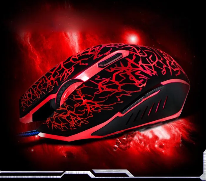 

Hot New Promotion Small Special Shaped 6 Buttons USB Wired Luminous Gamer Computer Gaming Mouse In Stock #N