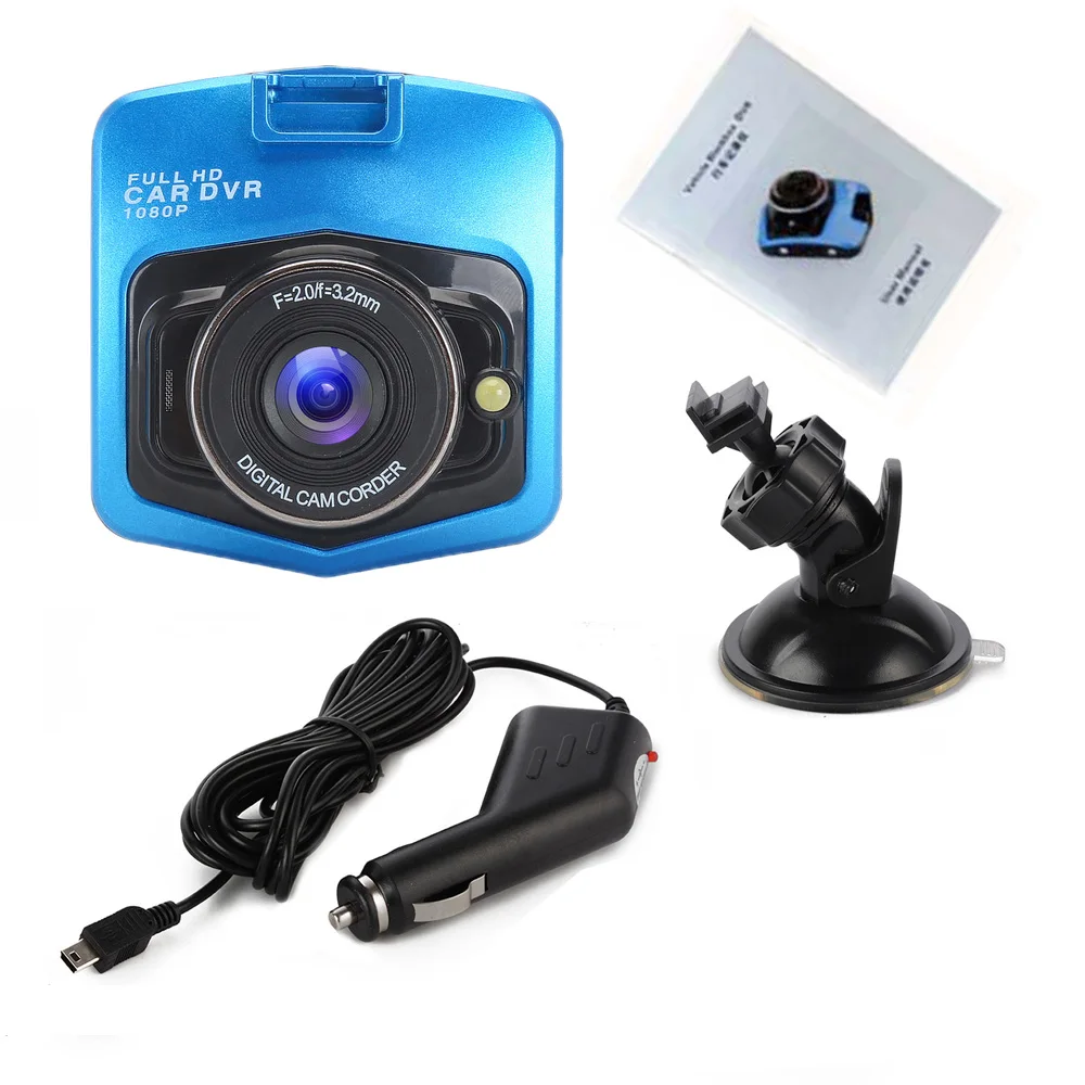 GT300 Car Dvr LCD 1080P Video Camera Trace Cam Full HD G-sensor Night Vision Dashcam Car camera English  Russian Manual Auto DVR