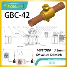 1-5/8″ Low operating friction design ball valve and Integrated access port available on all sizes replace Danfoss GBC valve