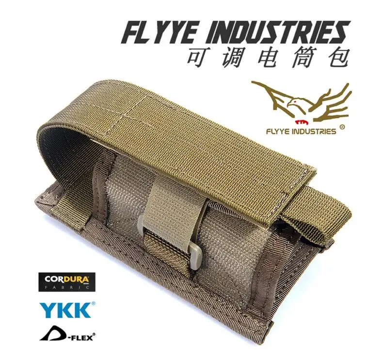 

FLYYE MOLLE Adjustable Flashlight Adjustable Torch Pouch Kit Military CORDURA PH-C044