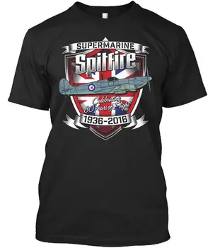 

Eu & Aus/Nz Buyers - Supermarine Spitfire Celebrating 80 Years T-Shirt 2019 New Trendy Hot Sale Men High Quality Logo