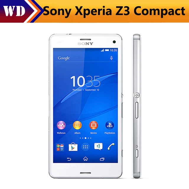 

Original Sony Xperia Z3 Compact D5803 Phone Android NFC 4.6" WIFI GPS 2GB RAM 16GB ROM 4G LTE Front & Back Camera Smartphone